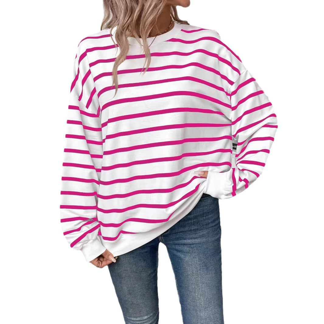 Dames pull décontracté avec motif rayé moderne Chic und Stil