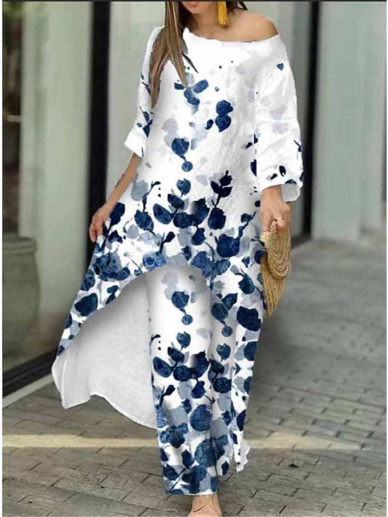 Robe maxi fluide pour femmes avec design floral Chic und Stil