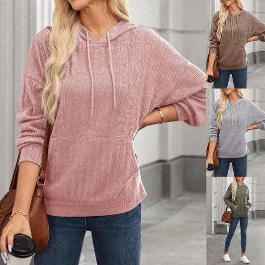 Dames Pull à Capuche Oversize avec Design Texturé Chic und Stil