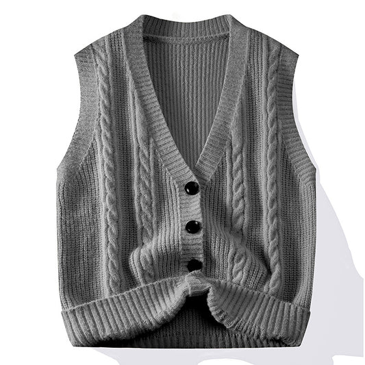Knitted cardigan for women with button placket and flared arm openings Chic und Stil