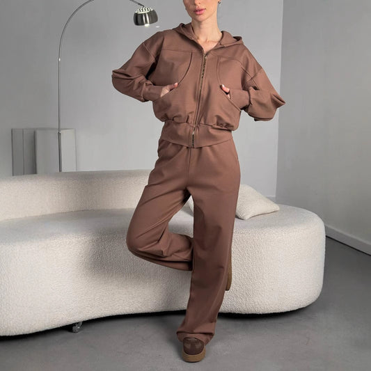 Dames coupe aversée veste à capuche avec fermeture éclair et poches Chic und Stil