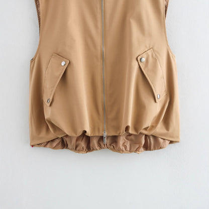 Dames gilet matelassé avec poches pratiques et taille élastique Chic und Stil