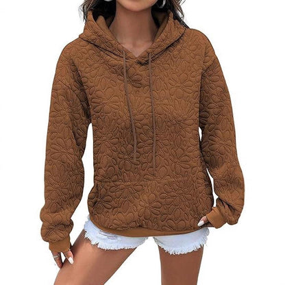 Femme pull à capuche confortable avec motif floral Chic und Stil