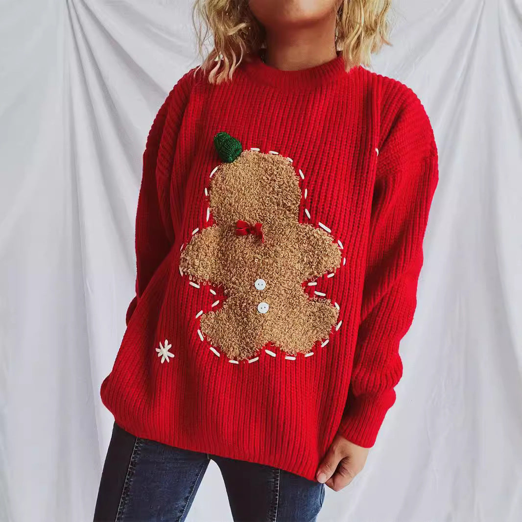 Pull glamour pour femmes avec design de biscuits de Noël Chic und Stil