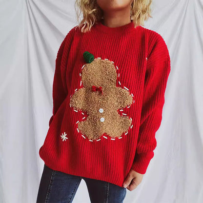 Pull glamour pour femmes avec design de biscuits de Noël Chic und Stil