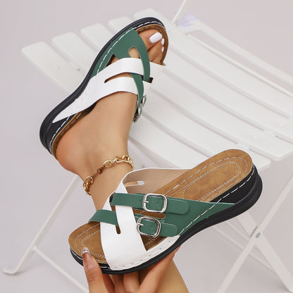 Sandales Femmes Confortables avec Bandes Réglables et Semelle Ergonomique Chic und Stil