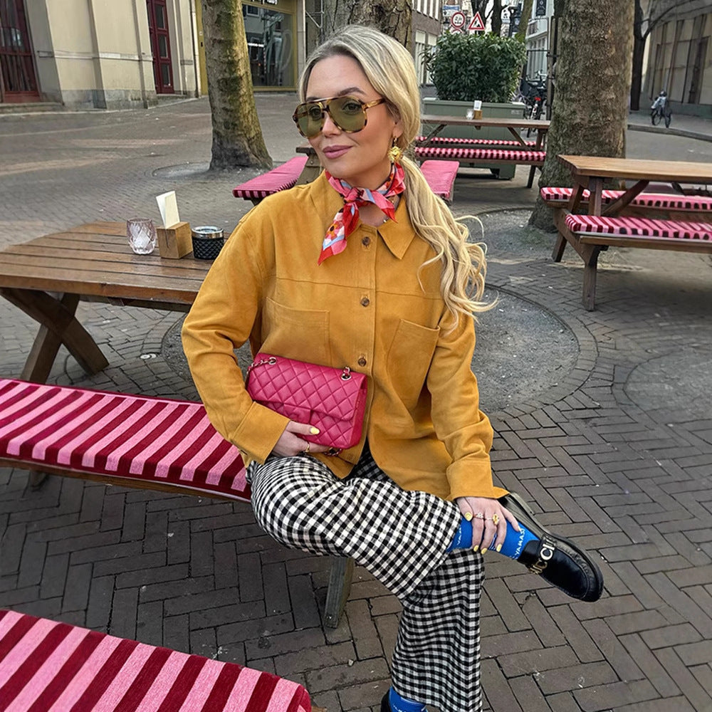 Chemise overshirt en daim pour femmes Chic und Stil