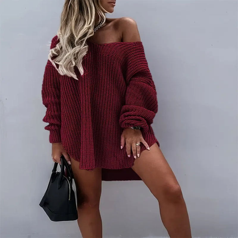 Pull-over en tricot surdimensionné pour femmes avec une coupe ample et des manches ouvertes Chic und Stil