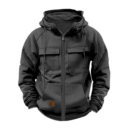 Functional jacket for men with hood and large pockets Chic and Style