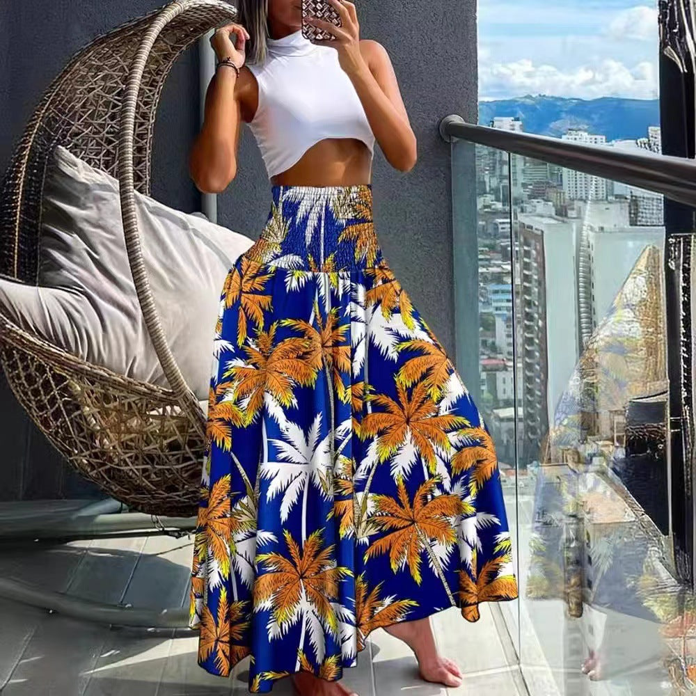 Jupe maxi avec imprimé tropical pour femmes Chic und Stil
