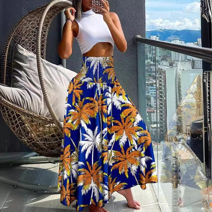Jupe maxi avec imprimé tropical pour femmes Chic und Stil