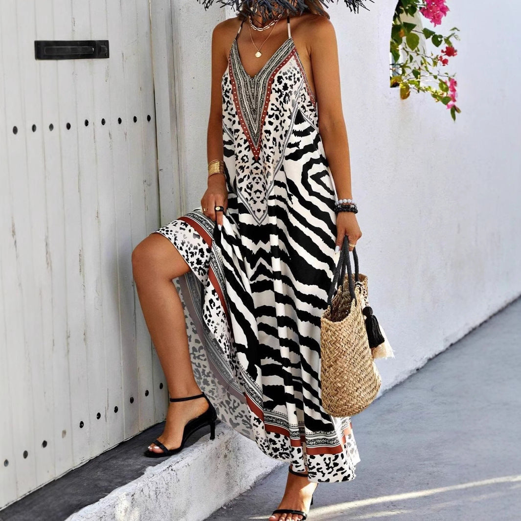 Femmes Robe Maxi Bohémienne Chic Chic und Stil