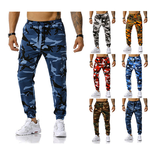 Camouflage cargo pants for men with elastic waistband and practical side pockets Chic and Style