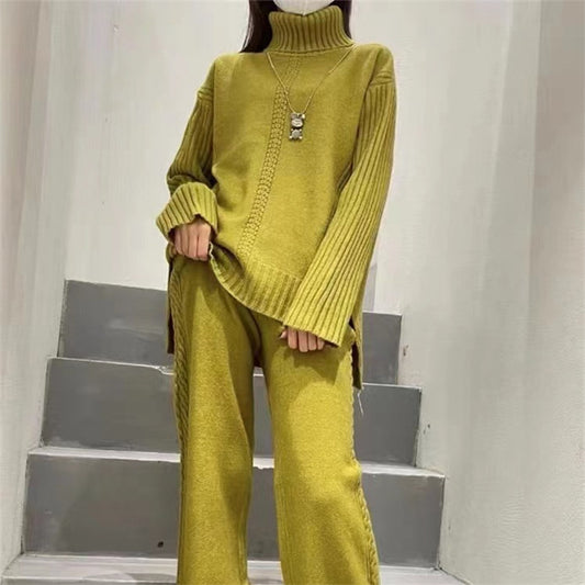 Pull en tricot pour femmes avec col haut et design texturé Chic und Stil