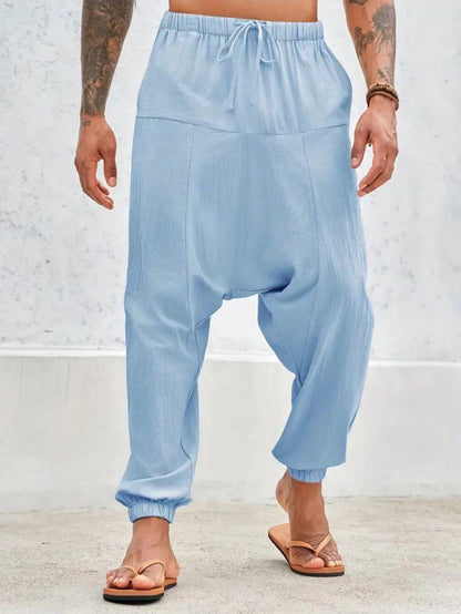 Casual harem pants for men with elastic waist and side pockets Chic and Style