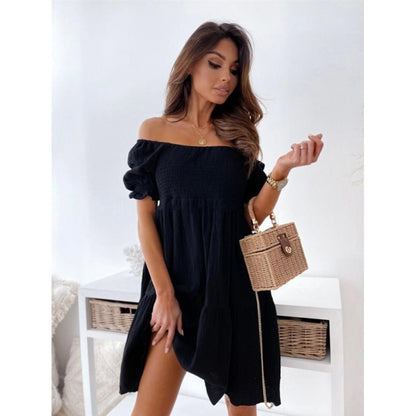 Robe mini off-shoulder avec volants pour femmes Chic und Stil