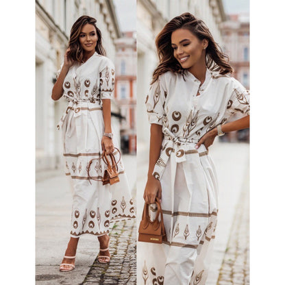 Robe maxi bohémienne pour femmes avec broderie détaillée Chic und Stil