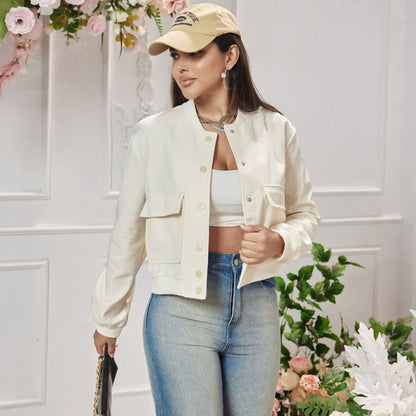 Dames élégante veste cropped Chic und Stil