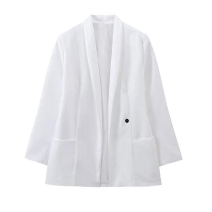 Dames Blazer élégant avec ceinture à la taille et poches pratiques Chic und Stil