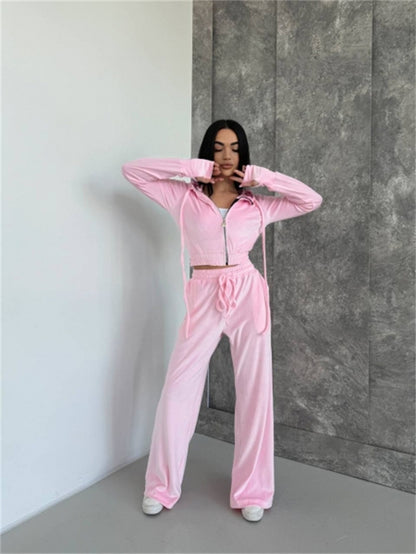 Costume loungewear en polaire décontracté pour femmes Chic und Stil