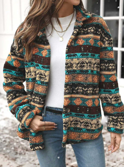 Dames Gilet à motifs avec fermeture à boutons Chic und Stil