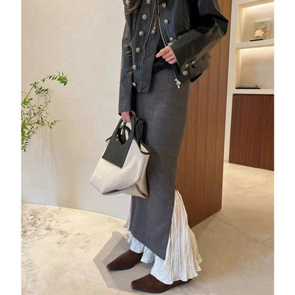 Jupe longue fendue chic pour femmes Chic und Stil