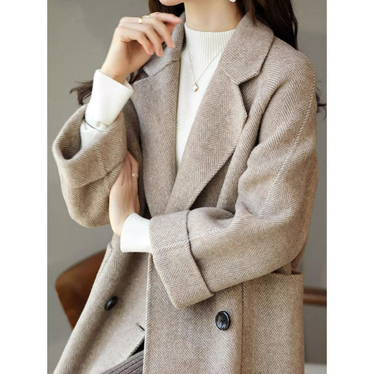 Blazer à chevrons double boutonnage pour femmes Chic und Stil