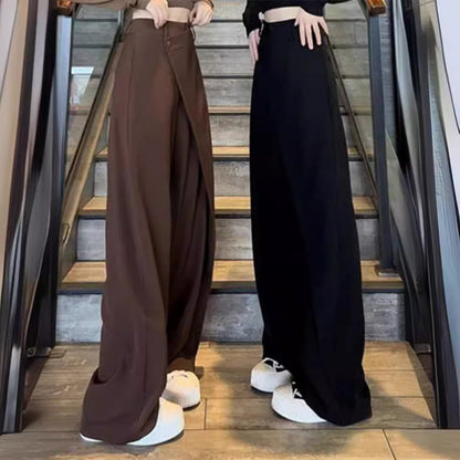 Wide Palazzo pants for women with asymmetric cut Chic and Style