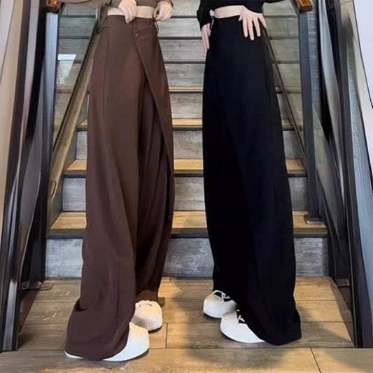 Wide Palazzo pants for women with asymmetric cut Chic and Style