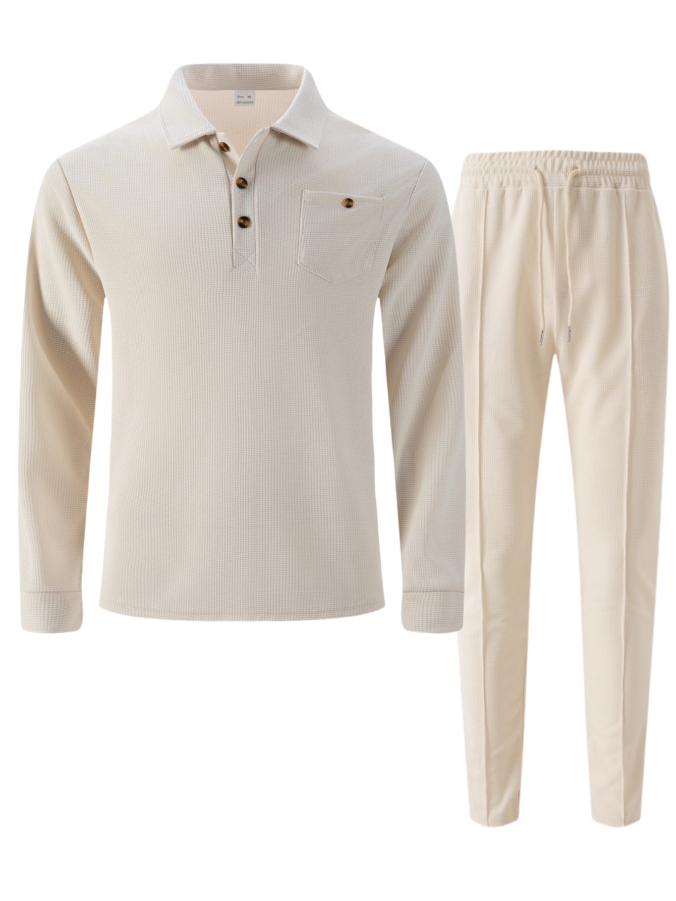 Leisure set for men with a structured modern design and practical buttons Chic and Style