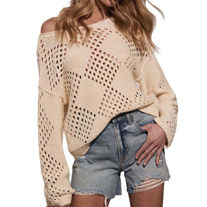 Pull-over en tricot ouvert pour femmes avec une structure de mailles aérée Chic und Stil