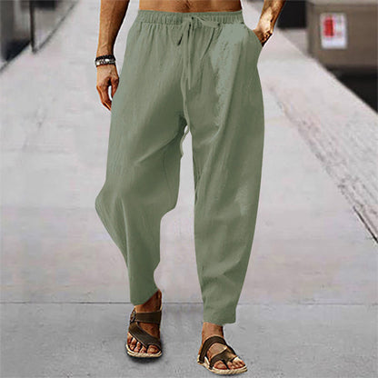 Pantalons d'été décontractés pour hommes en style costume avec taille élastique et poches latérales pratiques Chic und Stil