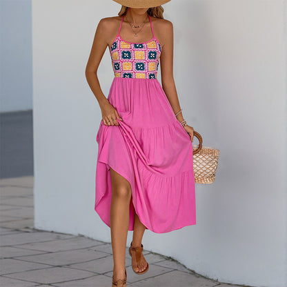 Femme Chic Robe Maxi à volants inspirée du Boho Chic und Stil