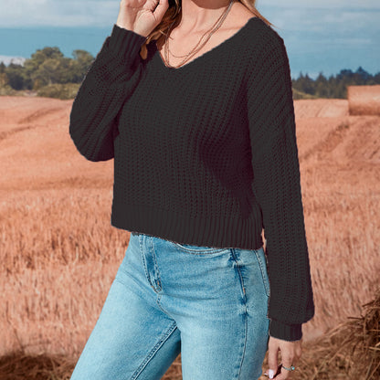 Pull en tricot ouvert décontracté pour femmes Chic und Stil