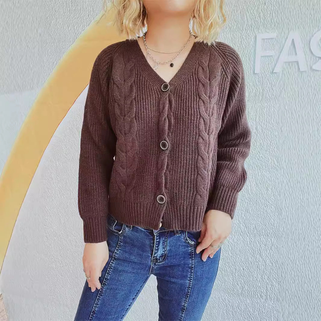 Dames cardigan avec design en torsades et détails de boutons confortables Chic und Stil