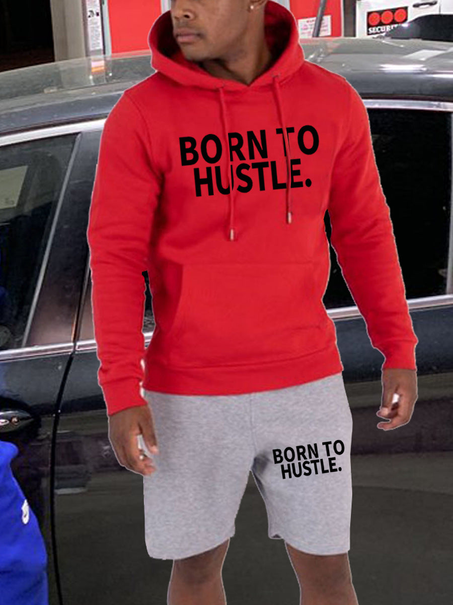 Ensemble de hoodie et de shorts sportif pour femmes avec inscription motivante Chic und Stil