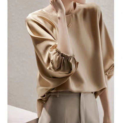 Blouse à manches bouffantes élégante pour femmes Chic und Stil