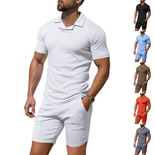 Ensemble sportif pour hommes à manches courtes avec coupe confortable et shorts élastiques Chic und Stil