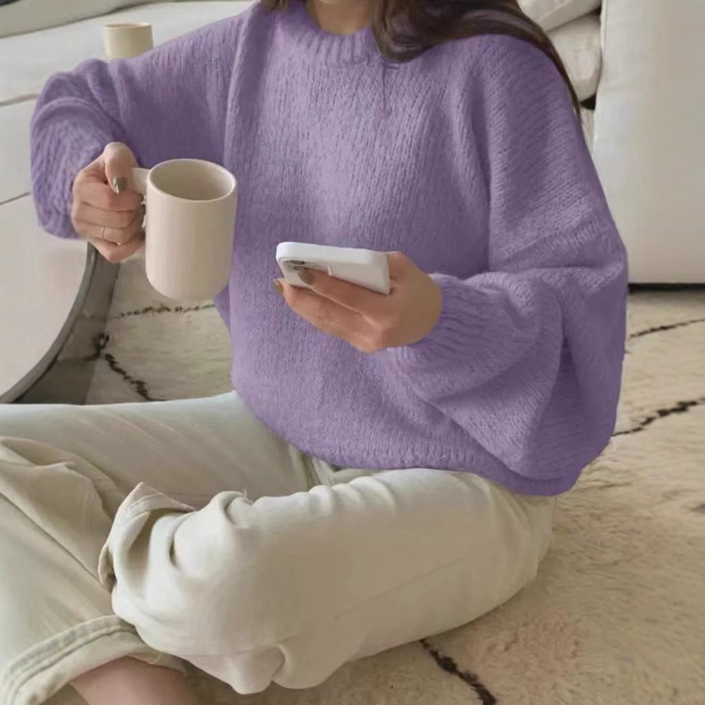 Pull en tricot confortable pour femmes avec coupe ample et détails côtelés classiques Chic und Stil