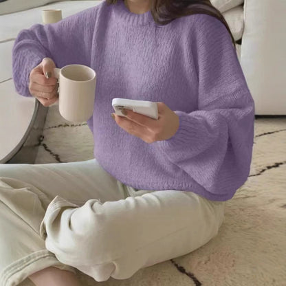Pull en tricot confortable pour femmes avec coupe ample et détails côtelés classiques Chic und Stil