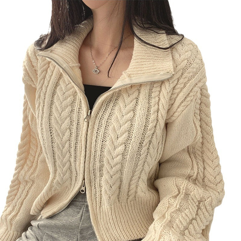Dames cardigan avec fermeture éclair de haute qualité Chic und Stil