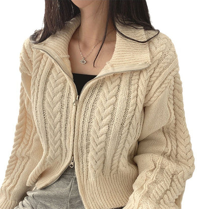 Dames cardigan avec fermeture éclair de haute qualité Chic und Stil