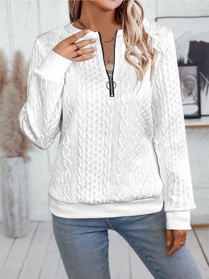 Pull en tricot à fermeture éclair pour femmes Chic und Stil