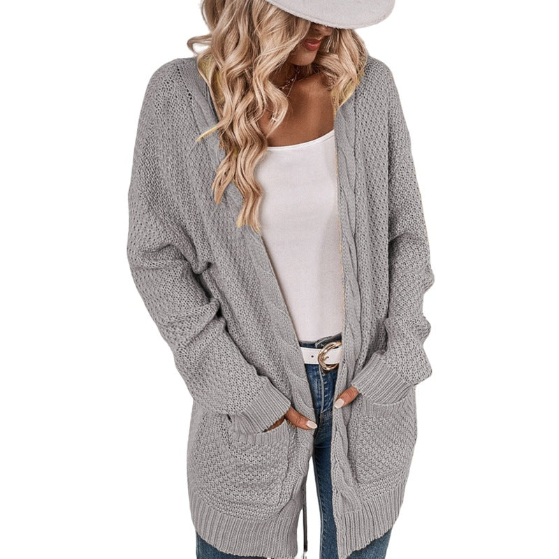 Cardigan décontracté pour femmes avec poches profondes et design froissé Chic und Stil