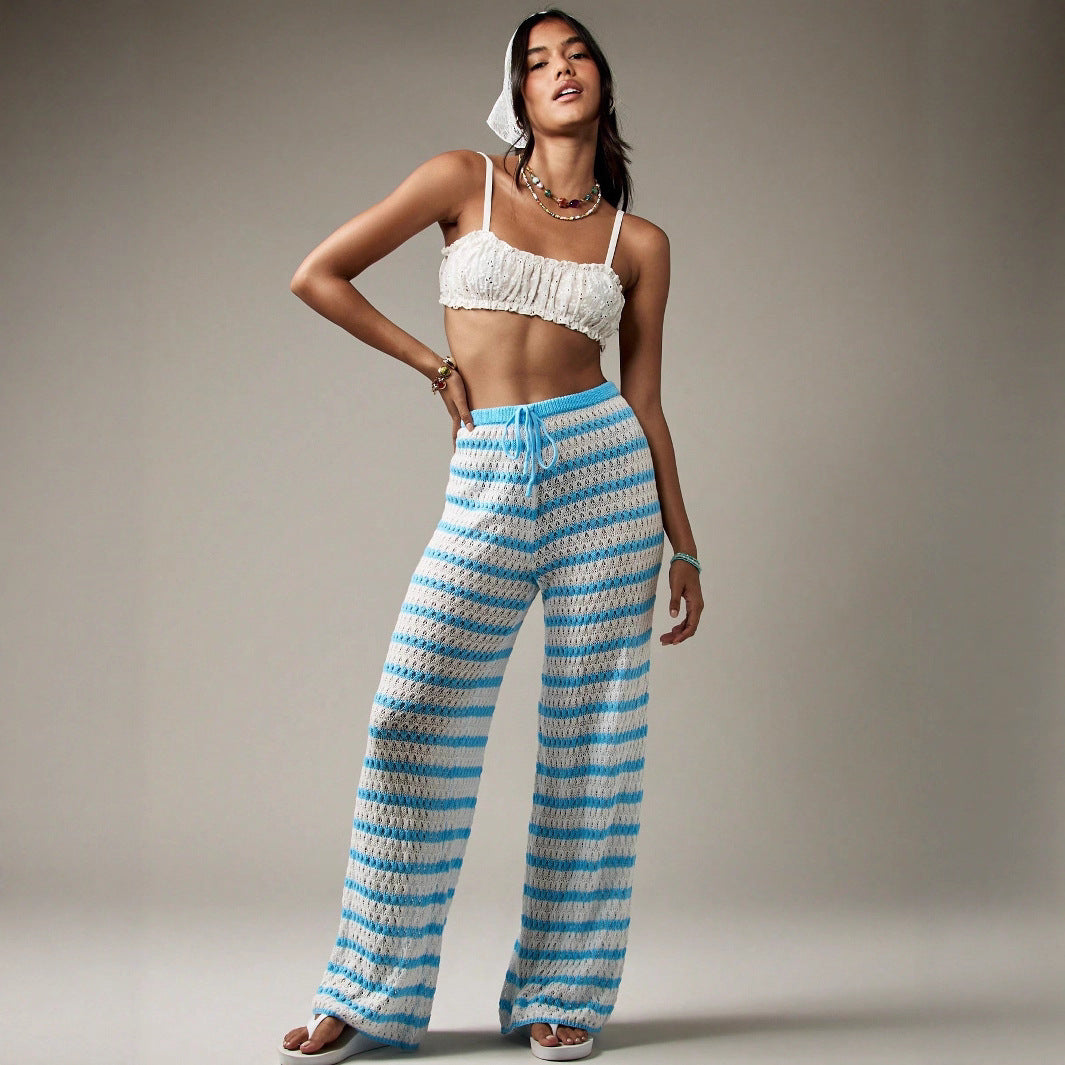 Casual Palazzo Pants for Women with Chic and Stylish Striped Pattern