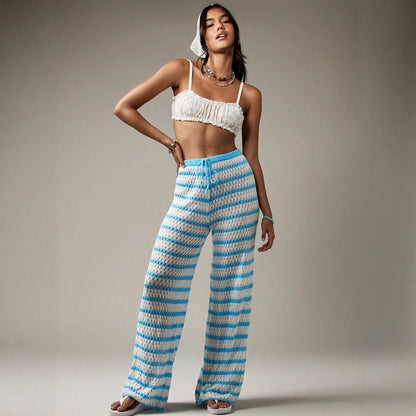 Casual Palazzo Pants for Women with Chic and Stylish Striped Pattern