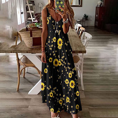Robe maxi femmes avec motif léopard Chic und Stil