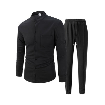 Costume de nuit confortable pour hommes avec haut respirant et pantalons élastiques Chic und Stil