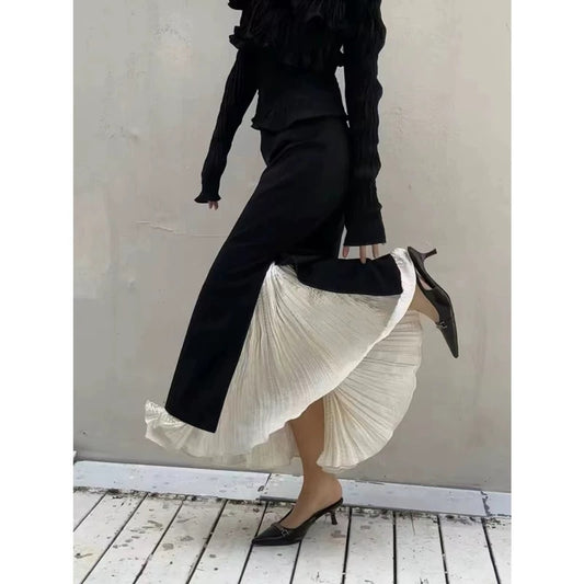 Jupe longue fendue chic pour femmes Chic und Stil