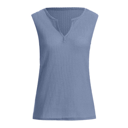 Dames Haut de sport avec surface texturée et décolleté en V Chic und Stil